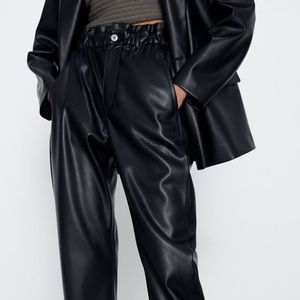 Zara faux leather pants